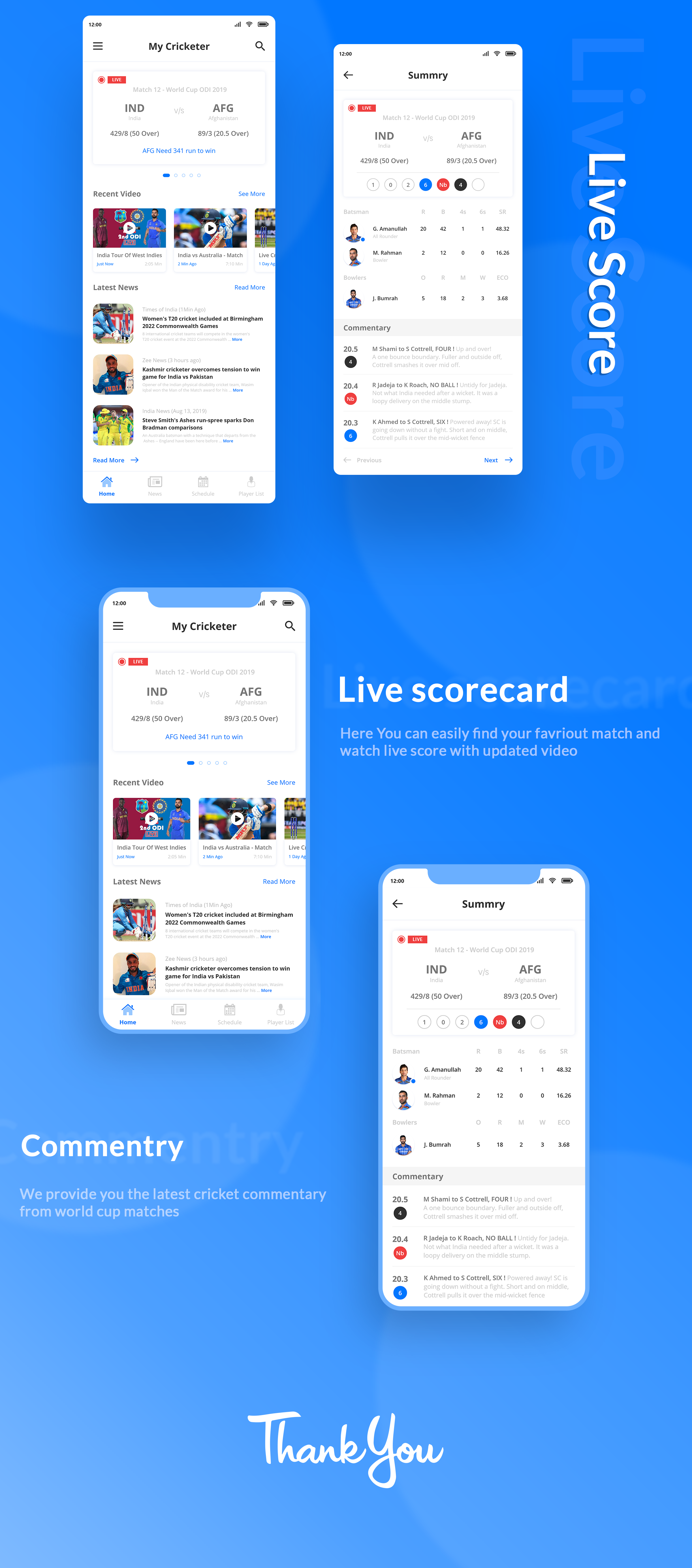 Ui Ux Designs For Live Score Ui Kit Uplabs