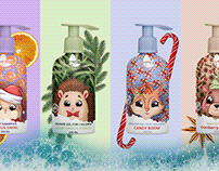 Children's cosmetics. Package and character design