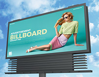 Free​​​​​​​ Sky Advertisement Billboard Mockup