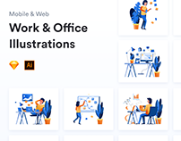 Work & Office Illustrations
