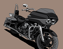 Harley Davidson Custom Illustration
