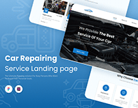 Car Repairing Service Landing Page Design