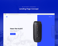 Product Landing Page Concept | Bluetooth Speaker