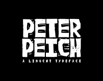 Peich linocut typeface font