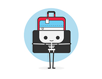 Suitcase character design