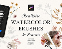 Realistic Watercolor Brushes for Procreate