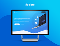 Claro - Social Media Analytics Software Landing Page