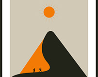 Climbing mountain poster design
