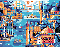 Travel to Istanbul Posters and Icons
