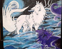 Fantasy Wolves - Painting