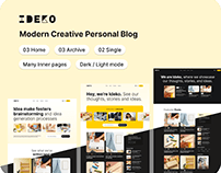 IDEKO – Modern Creative Personal Blog Template