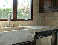 Antique Limestone Kitchen Sinks By Ancient Surfaces