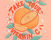 Take Your Vitamin C Adobe Fresco Lettering
