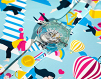 "Swatch X You" at Macau Watch Illutration - Kay Tung