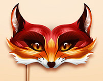 Fox Mask - Digital Colouring Technique