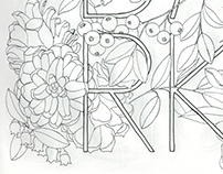 Botanical Inklings Letterpress Coloring Book