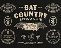 Bat Country Tattoo Club Branding design.