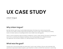 UX Case Study for Urban Vogue