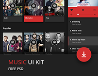 Music UI kit for Android - Freebie