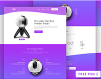 360 Degree Product Landing Page (FREE PSD)