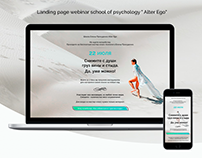 Landing Page webinar school of psychology " Alter Ego"