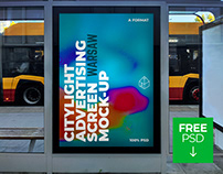 Free Warsaw Outdoor Citylight Ad Screen Mock-Up 6 v1