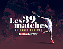 Les 39 matches de Federer