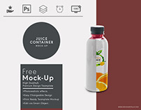 Fruit juice container bottle free psd mock up