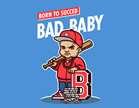 Bad baby character. Mascot design
