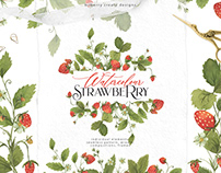 Watercolour Strawberry art set
