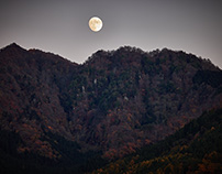 Mt.Manbutsusan evening scene.autumn.
