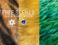OCTANE FREE SCENES HAIR CINEMA 4D - BY Oscar creativo