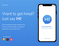 Hi! - The UX/UI Resume App