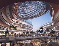 Retail/shopping mall commercial renderings by Lifang