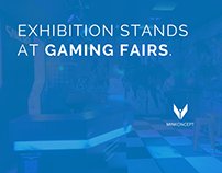 Exhibition stands at gaming fairs - Minkoncept.