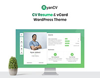 Resume CV & vCard WordPress Theme – RyanCV