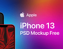 iPhone 13 Mockup PSD Free Download