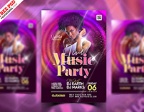 Live Music Party Promotion Flyer PSD