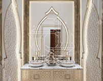 Washroom Design with Islamic Pattern