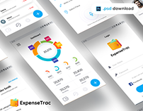 ExpenseTrac - Expense Tracker Mobile App (.psd)