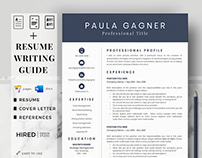 Professional Resume, CV Template and Cover Letter