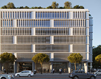 Office buildings in Syngrou Avenue in Athens Greece