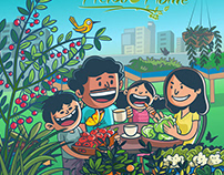 herbs to home - campaign illustration