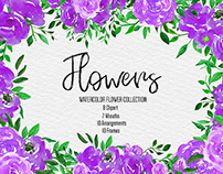 FREE VECTOR PURPLE FLOWERS CLIPART