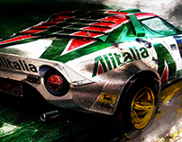 Lancia Stratos HF car illustration