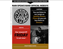 Rain Speaks Band logo and web design
