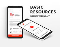 Basic resources. Website & mobile app.