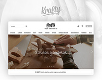 Krafty online marketplace branding & UX/UI design