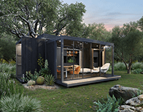 Modern Prefab Tiny House in Los Angeles | 3D Archviz