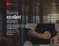 Design a homepage for a British chef (Sharpen)